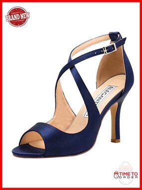 Satin Peep Toe Strappy Heels Wedding Dress Sandals